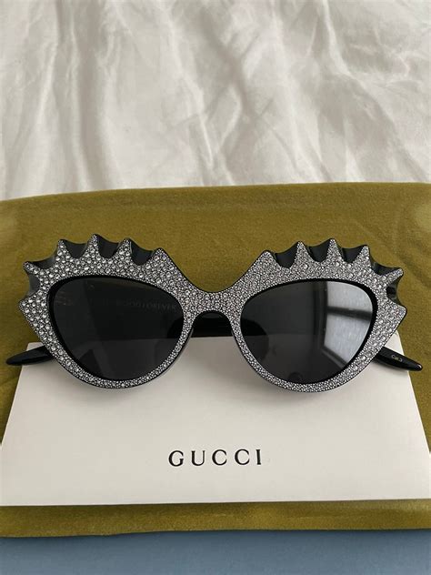 Gucci Swarovski Crystal Cat Eye Sunglasses in .